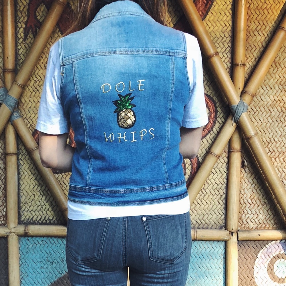 Disneyland Dole Whip Inspired Patched Jacket